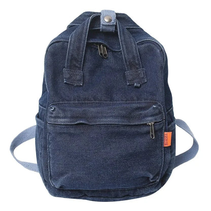 Fashion Denim Women's Trendy Casual Student School Bags For Girls Small Feminina Travel Backpack Mochila