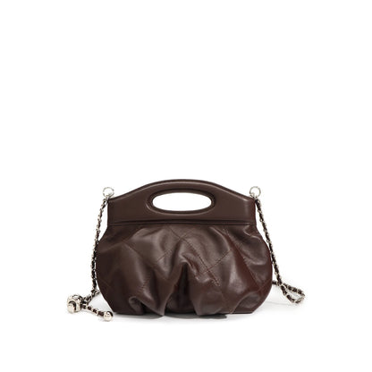 Fashion Design Handbag Cowhide Folds Argyle Bolsos Mujer Female Solid Casual Commuter High Quality Luxury Crossbody Shoulder Bag