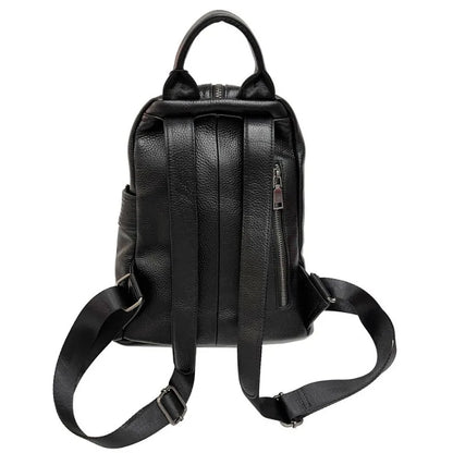 Fashion Design Zipper Anti-theft Buckle Bag Luxury Genuine Leather Backpacks Large Capacity Casual Commuter Travel Sac A Dos