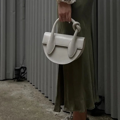 Fashion Designer Half Moon Crossbody Shoulder Bag Tie Knot Top Handle Bags Women Commuter Elegant Luxury Bolsos Mujer Chic Purse