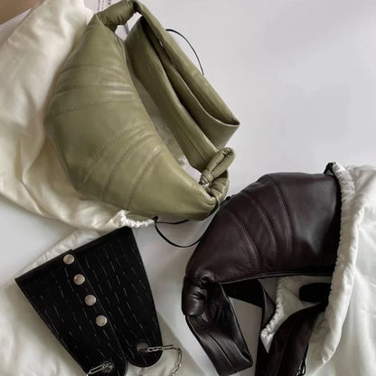 Fashion Designer Hobo Bag Casual Commuter Versatile All-match Single Shoulder Crossbody Bag Luxury Genuine Leather Bolsos Mujer