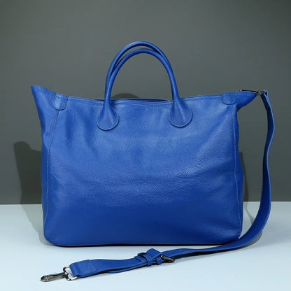 Fashion Designer Luxury Genuine Leather Tote Women Bags Solid Large Capacity All-match Handbags Female Casual Travel Purses
