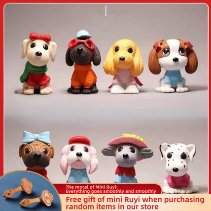 Fashion Dog Car Ornaments Micro Landscape Bonsai Decoration Desktop Creative Trinket Home Decoration Accessories Figurines