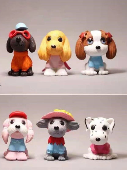 Fashion Dog Car Ornaments Micro Landscape Bonsai Decoration Desktop Creative Trinket Home Decoration Accessories Figurines