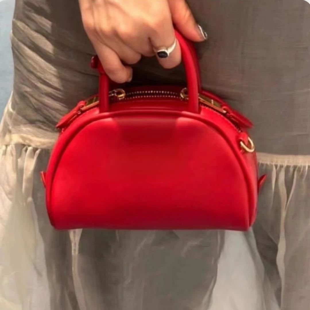Fashion Elegant Commuter Simple Handbags Female Versatile Portable Single Shoulder Crossbody Bag Luxury Half Moon Zipper Purses