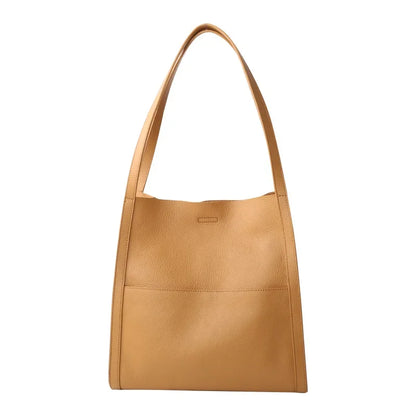 Fashion Elegant Commuter Tote Bags Women 2024 New All-match Large Capacity Shoulder Bag Simple Design Cowhide Leather Handbag