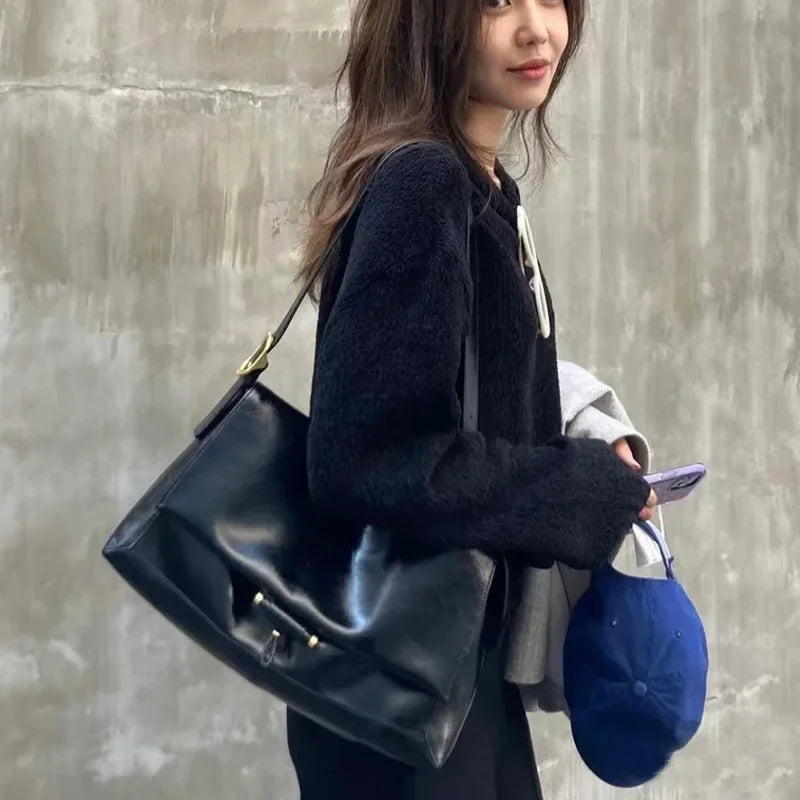 Fashion Elegant Lady Commuter Armpit Bags Solid All-match Simple Luxury Underarm Shoulder Bag Female 2024 New Korean Bolsos