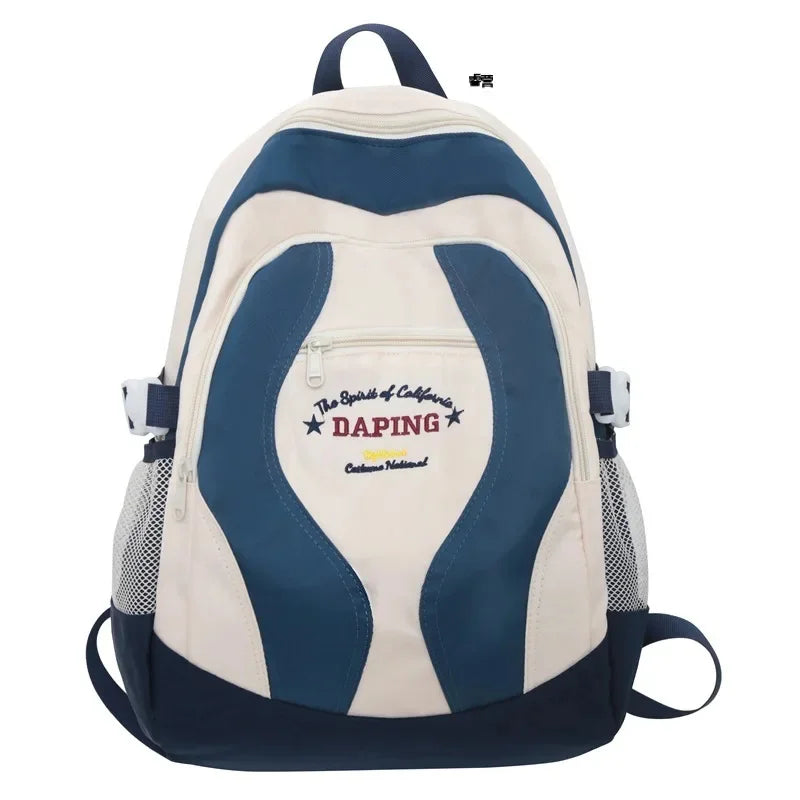 Fashion Embroidery Women's Large Capacity School For Girls Casual Feminina Travel Backpack Trend Laptop Bag
