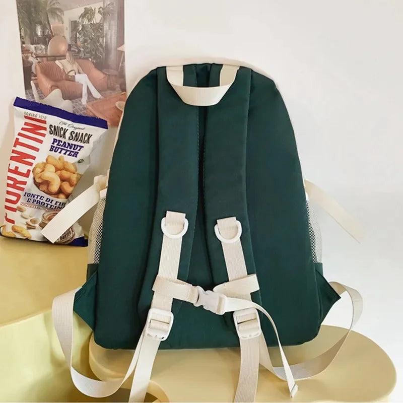 Fashion Embroidery Women's Large Capacity School For Girls Casual Feminina Travel Backpack Trend Laptop Bag