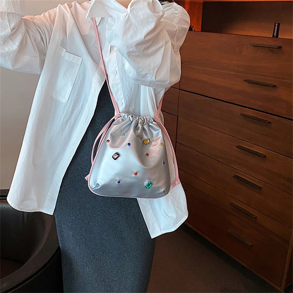 Fashion Exquisite Shopping Bag Retro Casual Women Totes Shoulder Bags Female Leather Solid Color Crossbody Bags For Women 2023