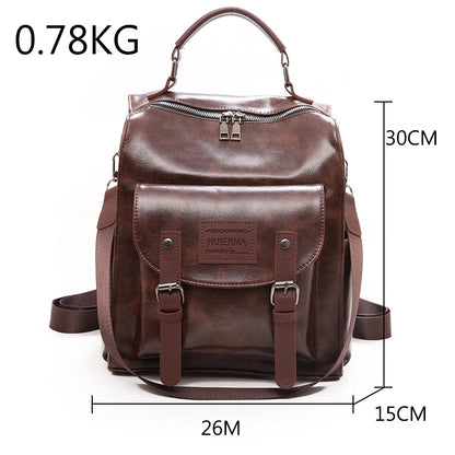 Fashion Female Backpacks High Quality Leather Bagpack for Women Large Capacity School Travel Bag Ladies Knapsack Shoulder Bag