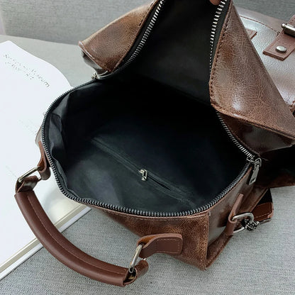 Fashion Female Backpacks High Quality Leather Bagpack for Women Large Capacity School Travel Bag Ladies Knapsack Shoulder Bag