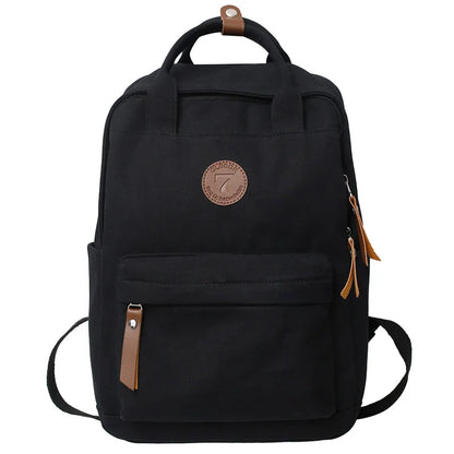 Fashion Female Canvas White Laptop Ladies Vintage College Backpack Male Girl Travel Boy Leisure Retro Book Men Women School Bags