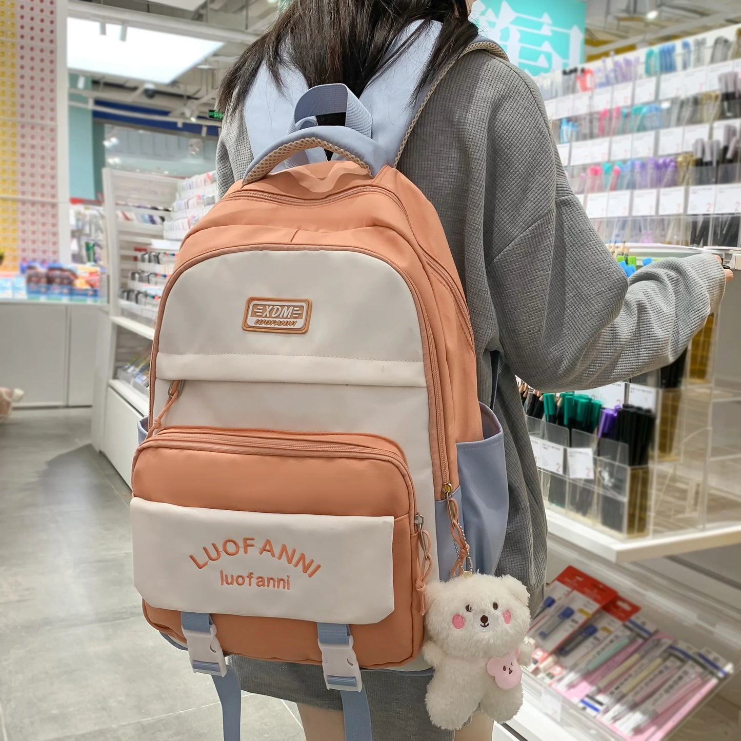 Fashion Female Cute Harajuku Laptop College Backpack Ladies Leisure Book Bag Women Trendy Nylon Backpack Girl Travel School Bags