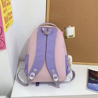 Fashion Female Cute Harajuku Laptop College Backpack Ladies Leisure Book Bag Women Trendy Nylon Backpack Girl Travel School Bags