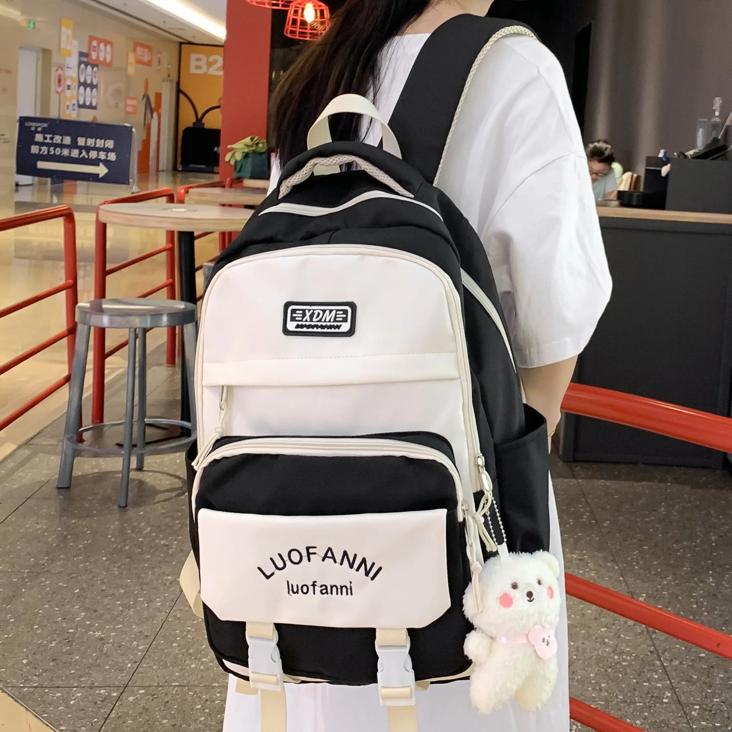 Fashion Female Cute Harajuku Laptop College Backpack Ladies Leisure Book Bag Women Trendy Nylon Backpack Girl Travel School Bags