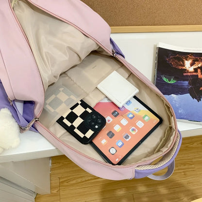 Fashion Female Cute Harajuku Laptop College Backpack Ladies Leisure Book Bag Women Trendy Nylon Backpack Girl Travel School Bags