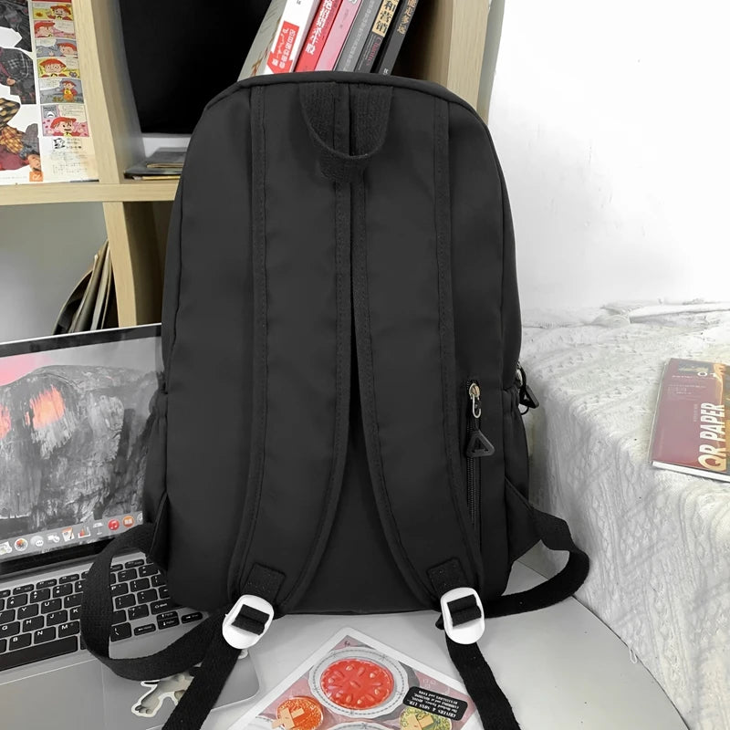Fashion Female Cute Mesh Waterproof Travel School Bag Trendy Women College Girl Laptop Kawaii Backpack Lady Leisure Book Bag New