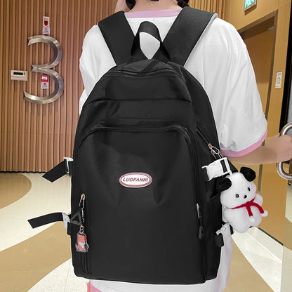 Fashion Female Green Travel Laptop College Backpack Girl Kawaii Nylon School Backpack Trendy Ladies Cute Student Book Bags Women