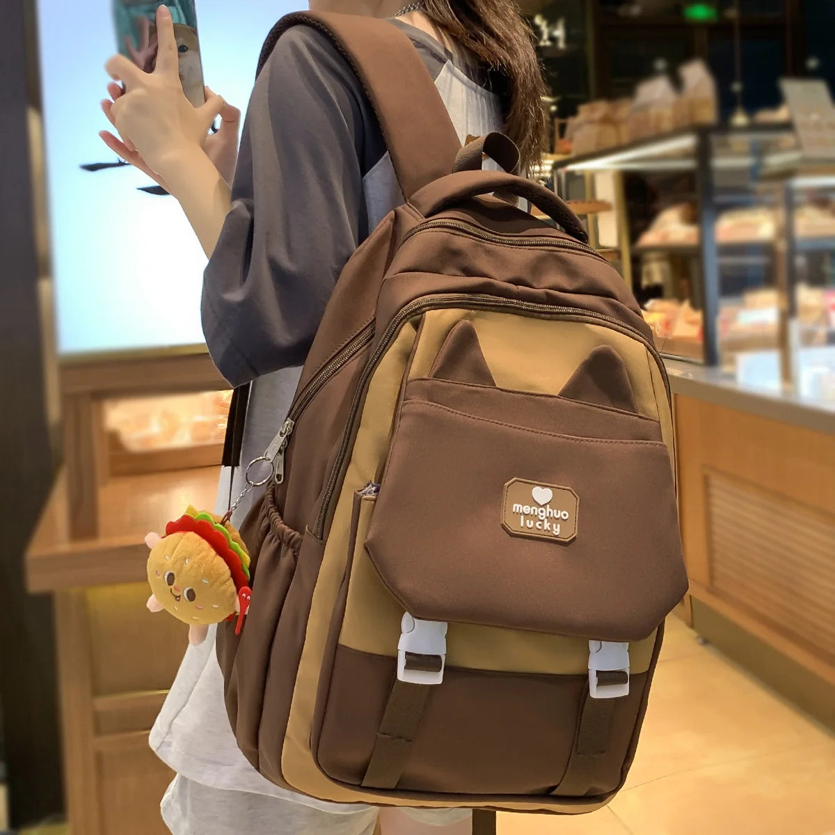 Fashion Female High Capacity Women Cute School Bag Student Kawaii Lady Teenager Laptop Trendy Travel College BackpackS Book Girl