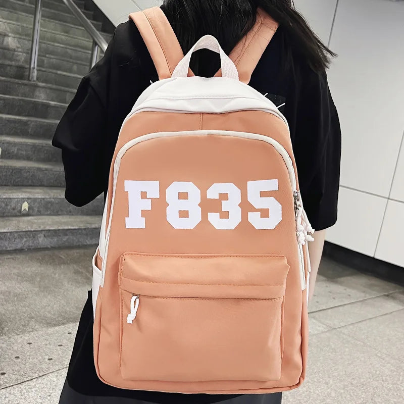 Fashion Female Kawaii College Backpack Cute Women Laptop Book Bag Cool Lady Student Nylon Backpack Trendy Girl Travel School Bag