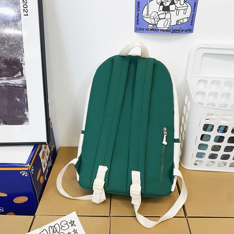 Fashion Female Kawaii College Backpack Cute Women Laptop Book Bag Cool Lady Student Nylon Backpack Trendy Girl Travel School Bag