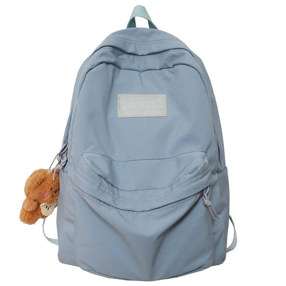 Fashion Female Laptop Cute Solid Color Backpack Cool Girls Waterproof College Bag Lady Student Bag Travel Women Kawaii Backpacks