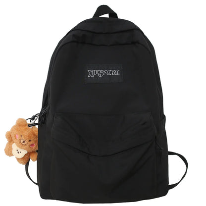 Fashion Female Laptop Cute Solid Color Backpack Cool Girls Waterproof College Bag Lady Student Bag Travel Women Kawaii Backpacks