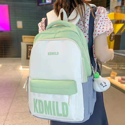 Fashion Female Nylon High Capacity College Backpack Girl Laptop School Bag Cool Women Student Book Bag Ladies Cute Travel Trendy