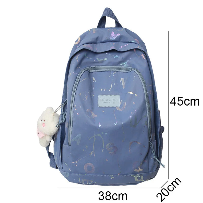 Fashion Female Pink High Capacity Laptop Leisure College Backpack Ladies Student Bag Girl Travel Book Backpack Women School Bags