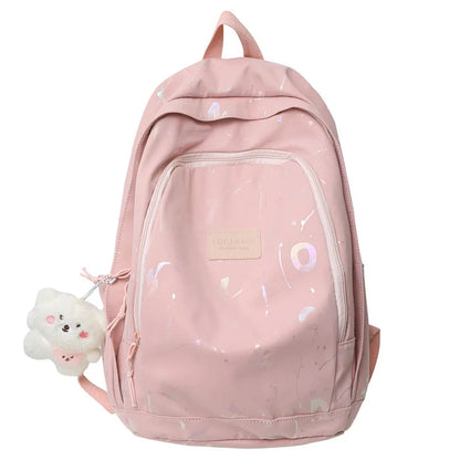 Fashion Female Pink High Capacity Laptop Leisure College Backpack Ladies Student Bag Girl Travel Book Backpack Women School Bags
