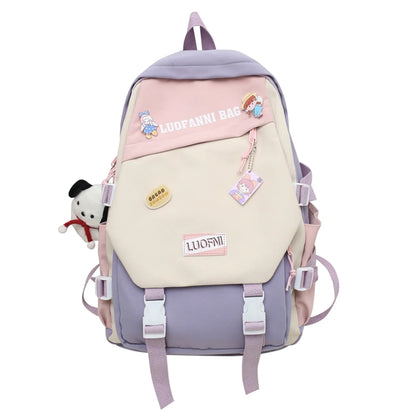 Fashion Female Travel High Capacity Book Bag Lady Kawaii Laptop Trendy Women College Student Backpack Girl Nylon School Bag Cute