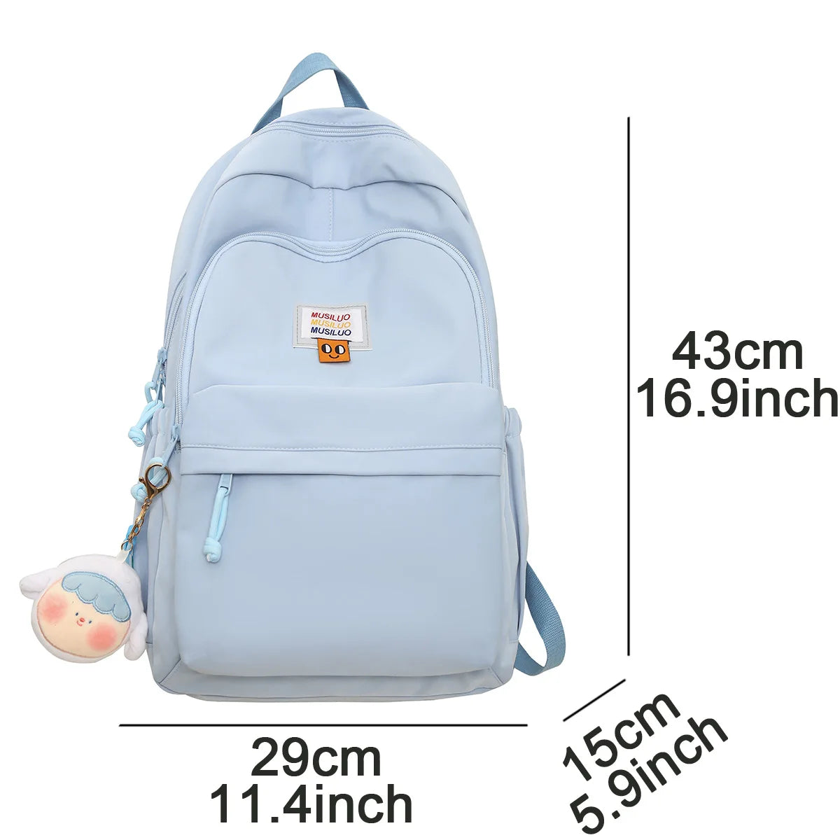 Fashion Female Travel Waterproof Kawaii School Bag Ladies Trendy Book Bag Women Student Laptop College Backpacks Girl Nylon Cool