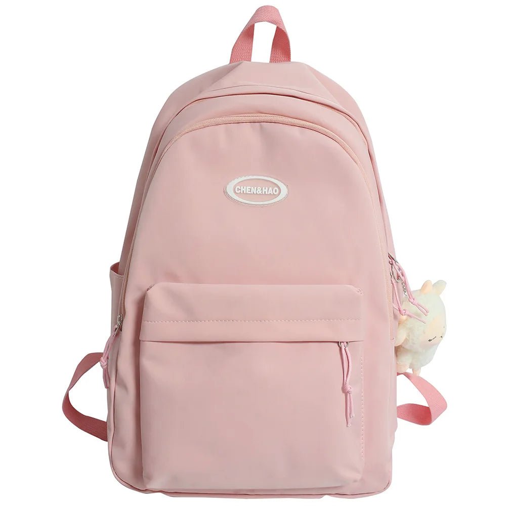 Fashion Female Waterproof Pink Student Backpack Women School Kawaii Bag Lady Laptop College Bag Trendy Cute Girl Travel Backpack