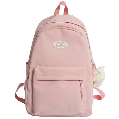 Fashion Female Waterproof Pink Student Backpack Women School Kawaii Bag Lady Laptop College Bag Trendy Cute Girl Travel Backpack