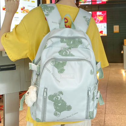 Fashion Female Waterproof Student Bookbag Women Printing Nylon School Bag Kawaii Lady Laptop Trendy Travel College Backpack Girl