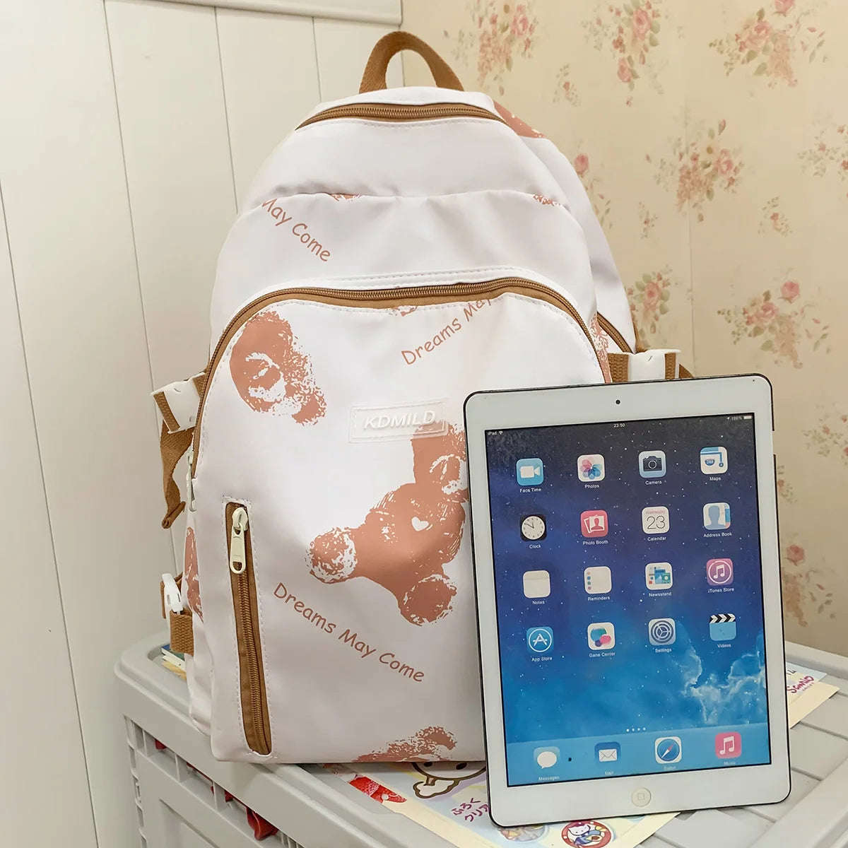 Fashion Female Waterproof Student Bookbag Women Printing Nylon School Bag Kawaii Lady Laptop Trendy Travel College Backpack Girl