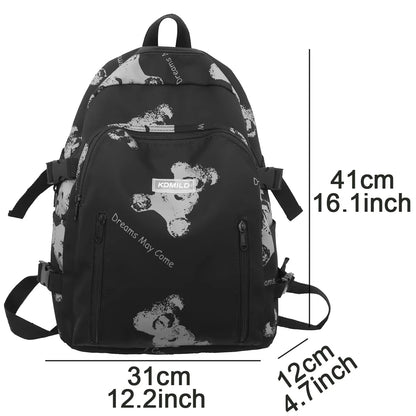 Fashion Female Waterproof Student Bookbag Women Printing Nylon School Bag Kawaii Lady Laptop Trendy Travel College Backpack Girl