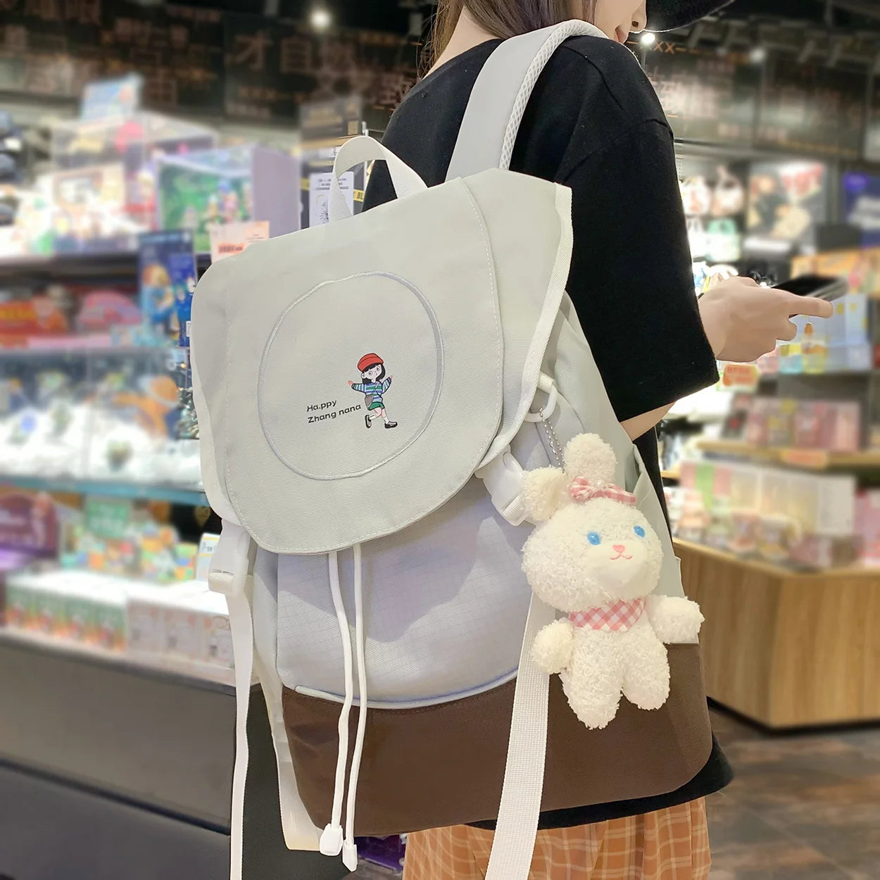 Fashion Female Waterproof Travel High Capacity College Backpack Girl Kawaii Nylon School Backpack Lady Cute Women Laptop BookBag