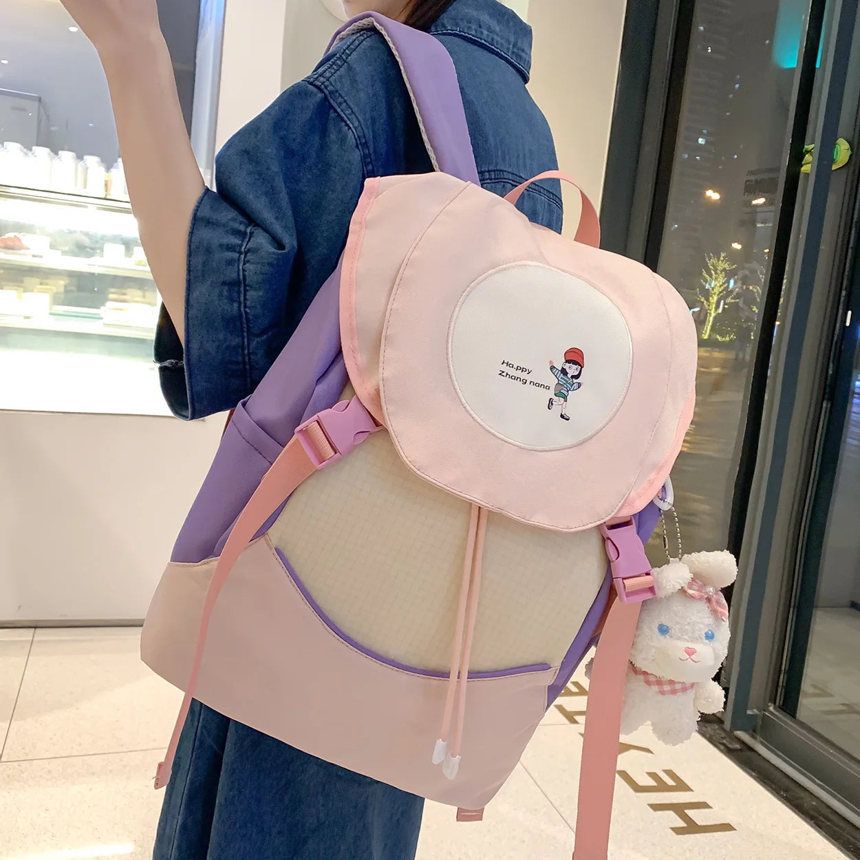 Fashion Female Waterproof Travel High Capacity College Backpack Girl Kawaii Nylon School Backpack Lady Cute Women Laptop BookBag