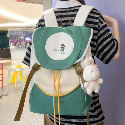 Fashion Female Waterproof Travel High Capacity College Backpack Girl Kawaii Nylon School Backpack Lady Cute Women Laptop BookBag