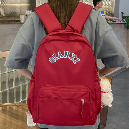 Fashion Female White Book Bag Girl Travel Laptop Backpack Teenager Trendy Women Leisure School Bag Lady Nylon College Pocket New
