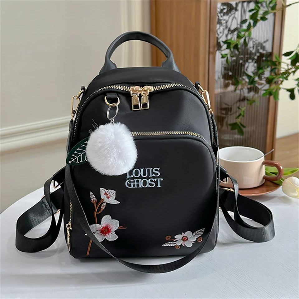 Fashion Flower Women Backpacks High Quality Female School Bagpack Designer Travel Bags Rucksack Simple Teenager Girls Bookpack