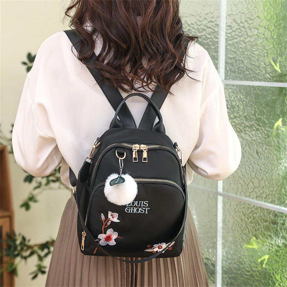 Fashion Flower Women Backpacks High Quality Female School Bagpack Designer Travel Bags Rucksack Simple Teenager Girls Bookpack