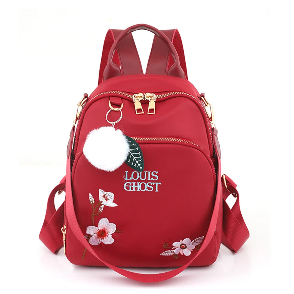 Fashion Flower Women Backpacks High Quality Female School Bagpack Designer Travel Bags Rucksack Simple Teenager Girls Bookpack