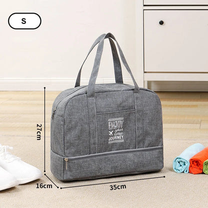 Fashion Folding Travel Bag Women Oxford Travel Weekend Overnight Bags Large Capacity Hand Luggage Tote Duffel Accessor Supplies
