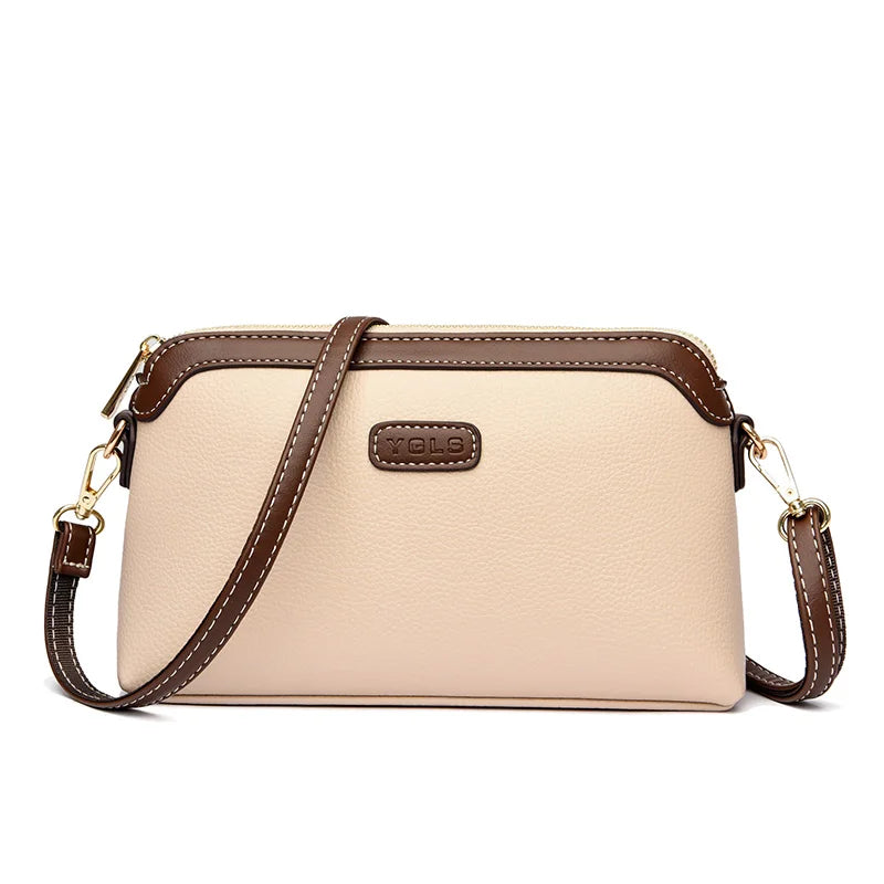 Fashion Genuine Leather Solid Color Women Shoulder Crossbody Bags 2024 Luxury Ladies Phone Bag And Purses Handbag Women's Bags
