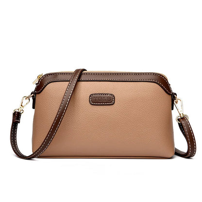 Fashion Genuine Leather Solid Color Women Shoulder Crossbody Bags 2024 Luxury Ladies Phone Bag And Purses Handbag Women's Bags