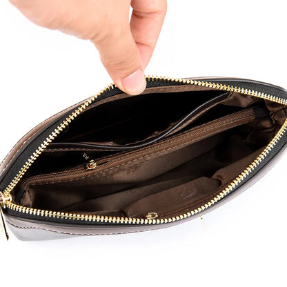 Fashion Genuine Leather Solid Color Women Shoulder Crossbody Bags 2024 Luxury Ladies Phone Bag And Purses Handbag Women's Bags
