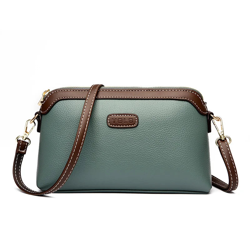Fashion Genuine Leather Solid Color Women Shoulder Crossbody Bags 2024 Luxury Ladies Phone Bag And Purses Handbag Women's Bags